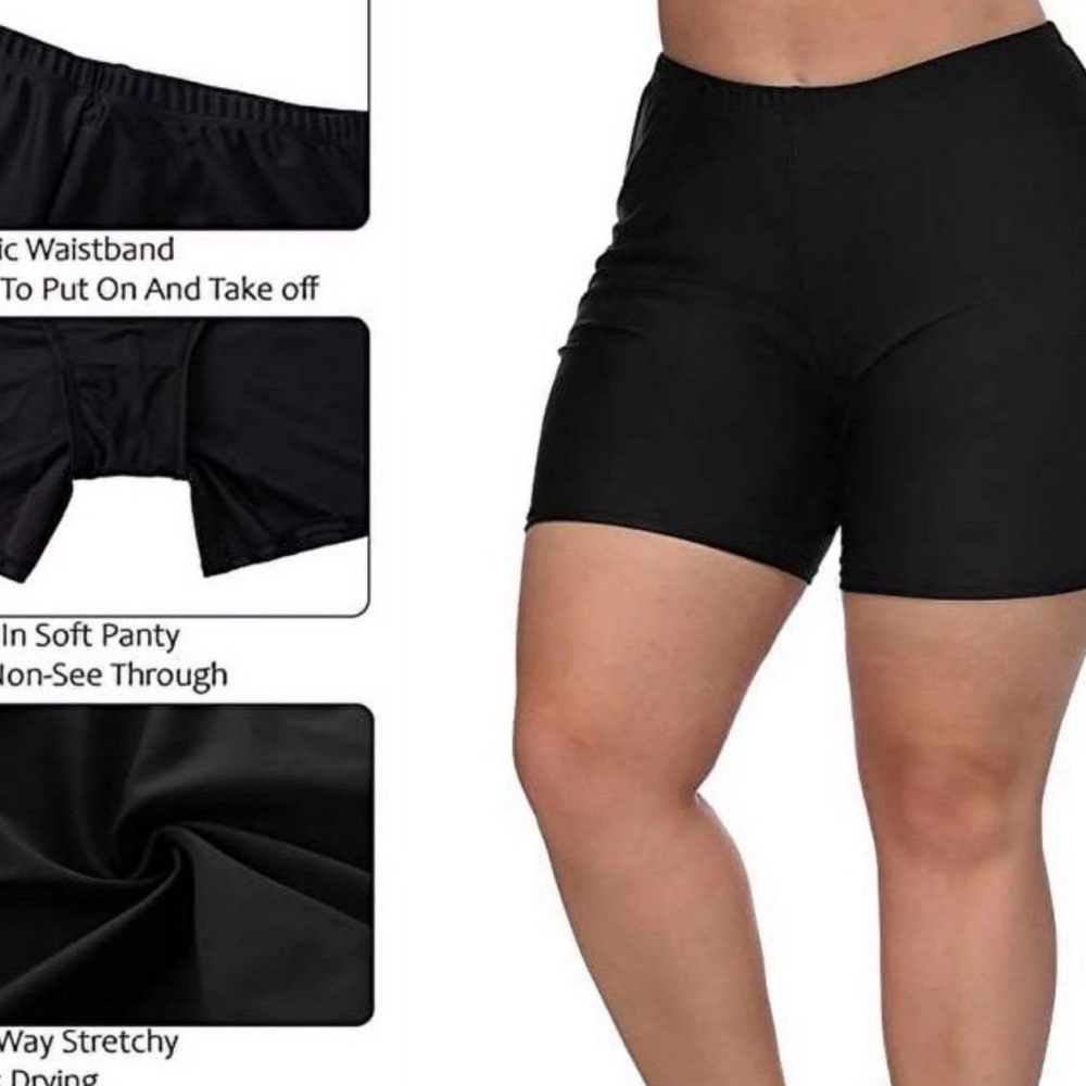 Black Women's Swim Shorts Size 2x